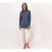 Barefoot Dreams Cozychic Lite Half Zip Tunic Sweater - Gray M
