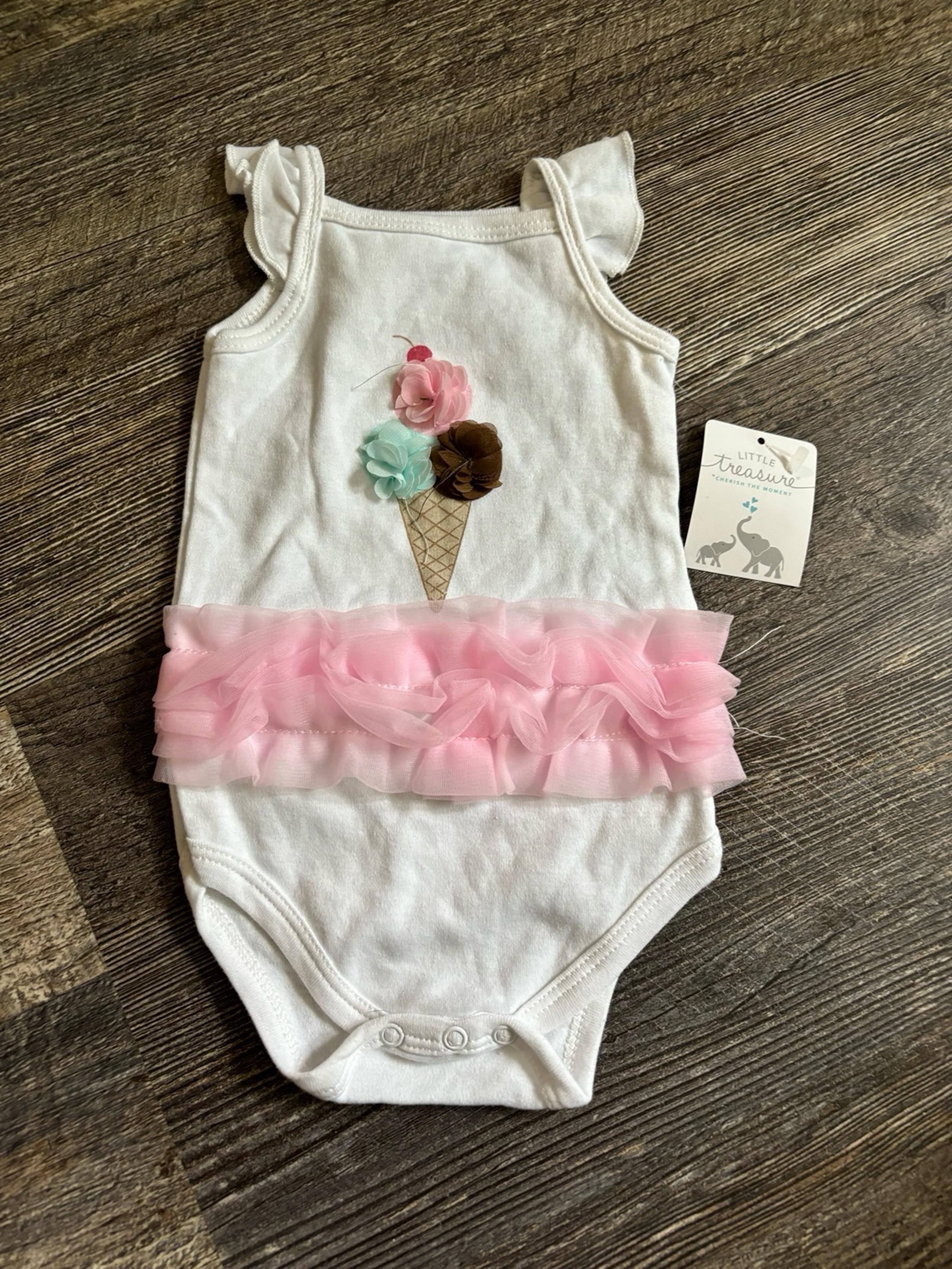 Little Treasure ice cream romper Girl’s Size 0-3 months NEW