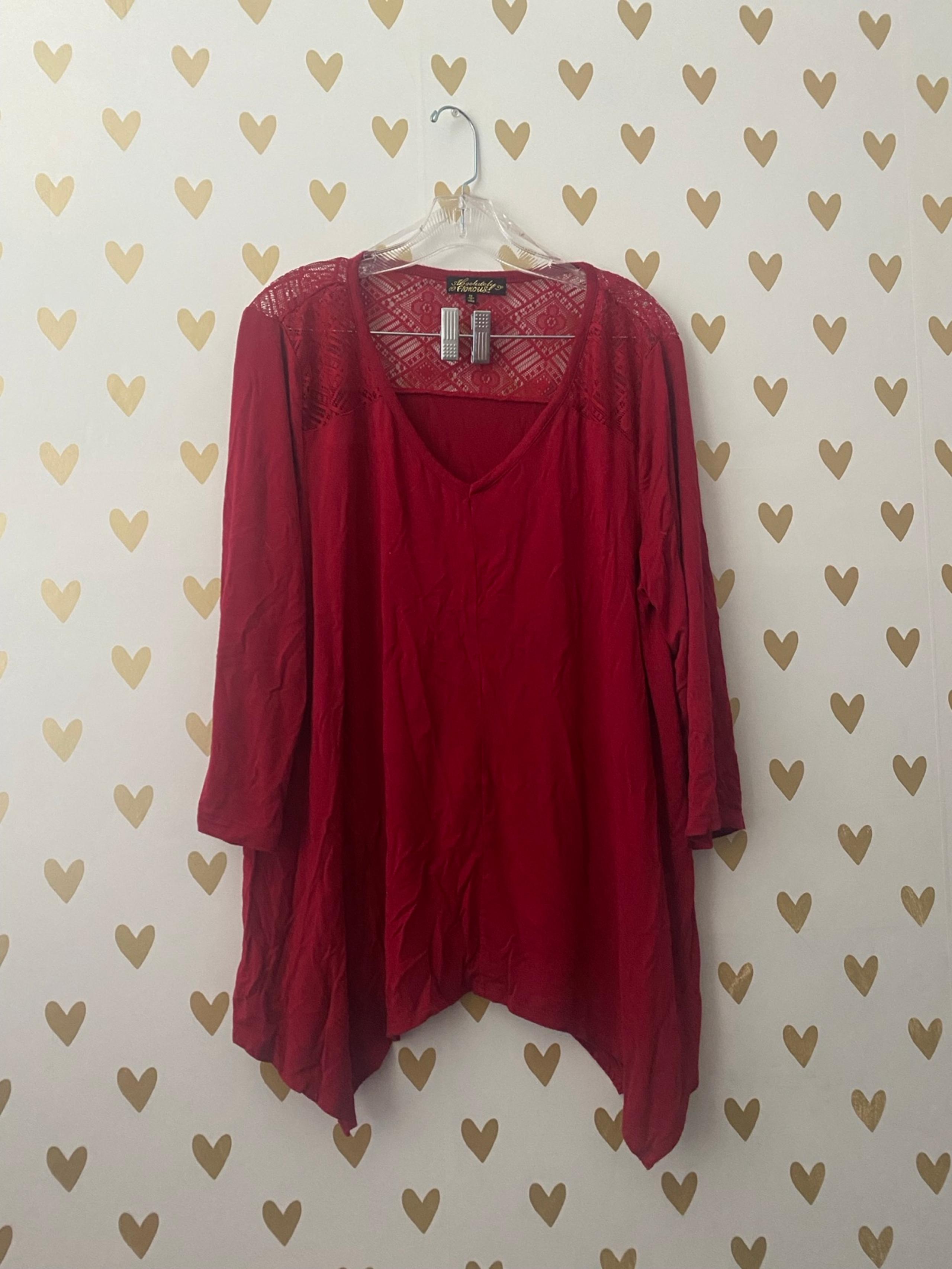 Absolutely Famous plus size high low hem blouse