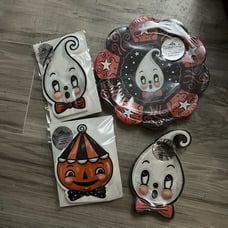 Johanna Parker Halloween Plates & Napkins set NEW
