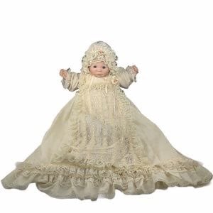 VTG First Memories Signed Life-Size Doll in Gown 7741