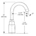 Sloan SF2250-4-1.0GPM Gooseneck Faucet Chrome Plated Sensor Activated Battery