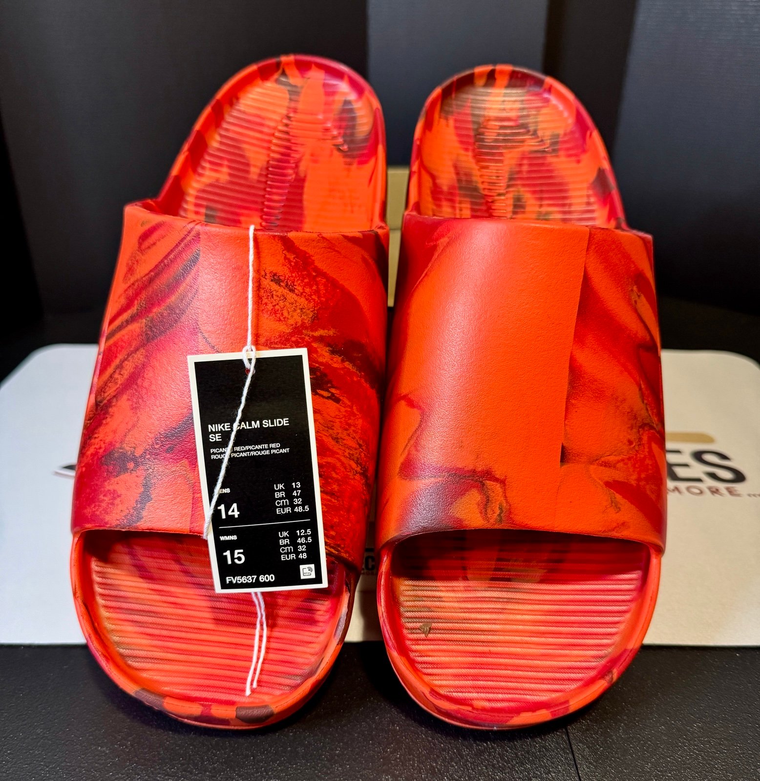 Nike Calm Slide SE Marble Picante Red-Size 14