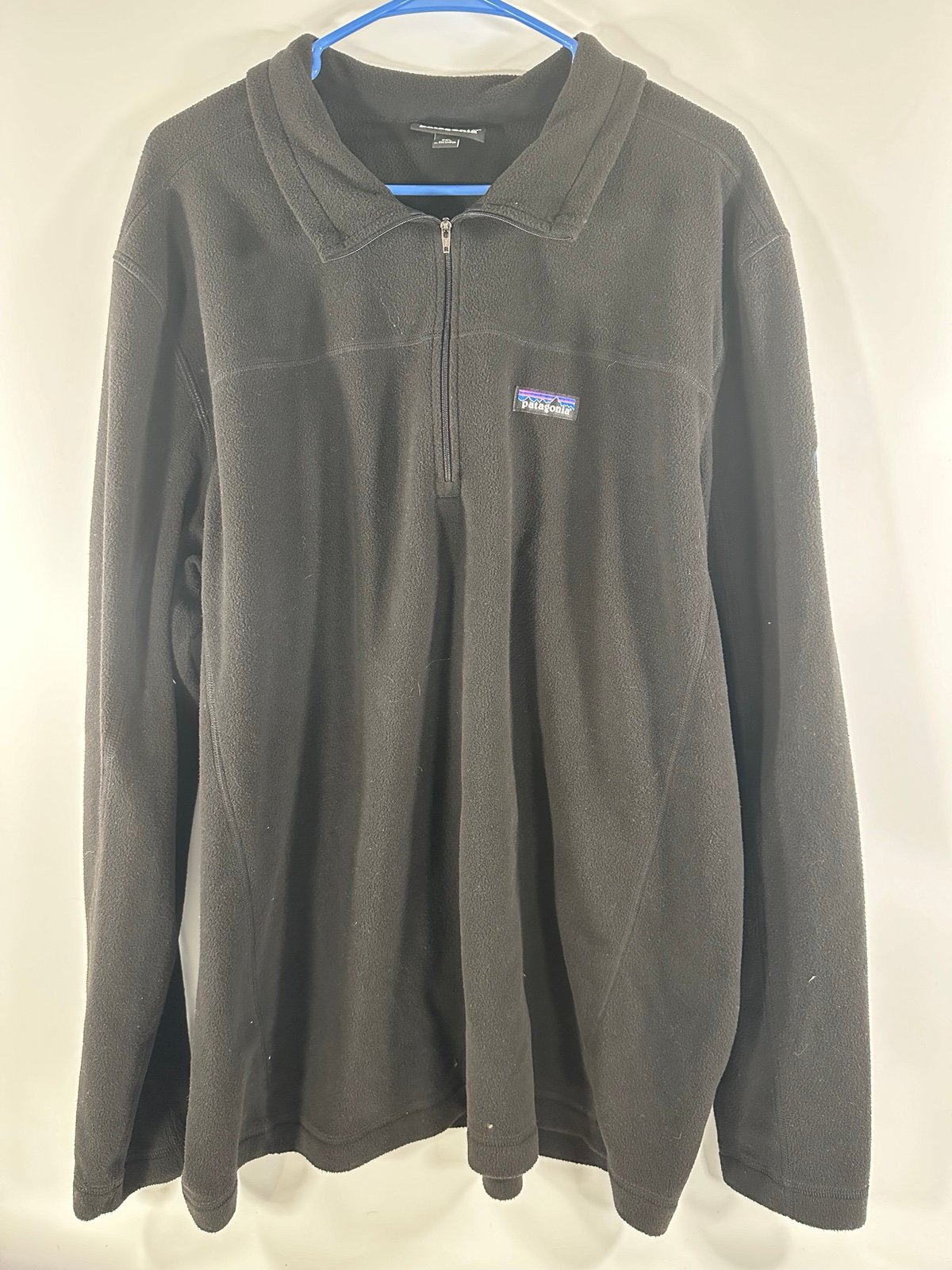 Vintage Black Full Zip Patagonia Fleece Jacket Size XXL Made in El Salvador