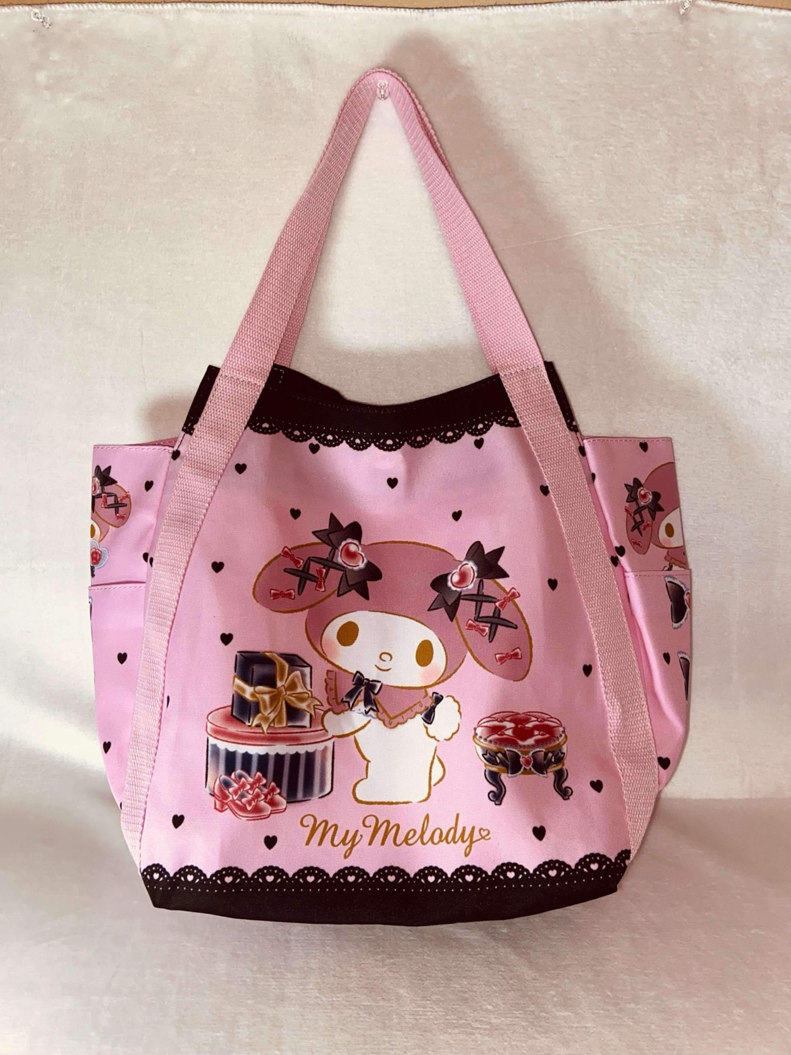 Gorgeous Sanrio My Melody Melokuro Large Spacious Tote Bag Purse w/many Pockets!