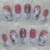 White Rose French Press On Nails