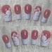 White Rose French Press On Nails