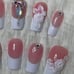 White Rose French Press On Nails