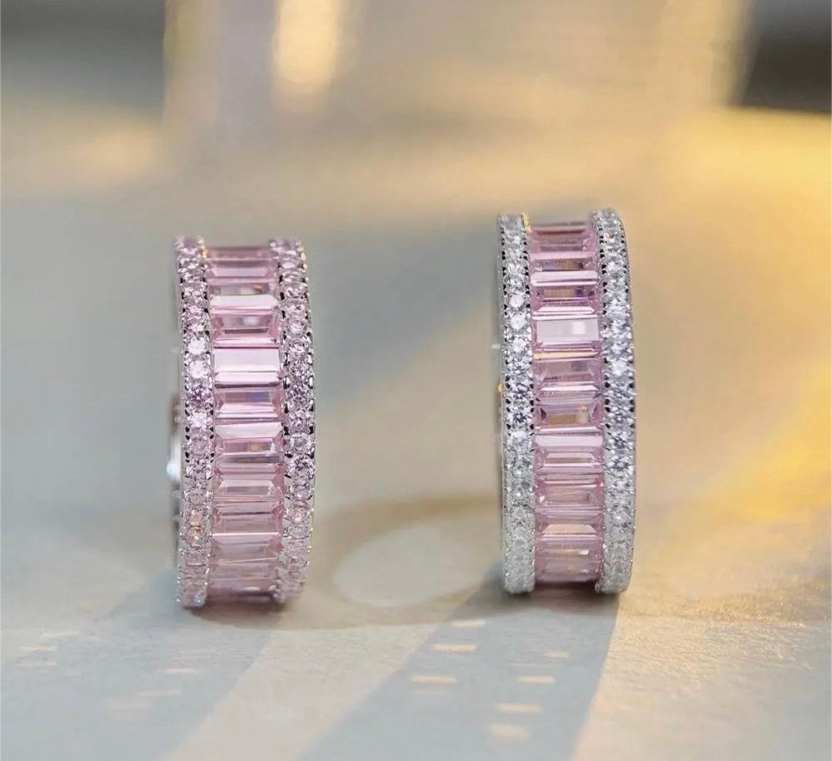 *SALE* Pink Sapphire Wedding Band Engagement Ring Size 4,5,6,7,8,9