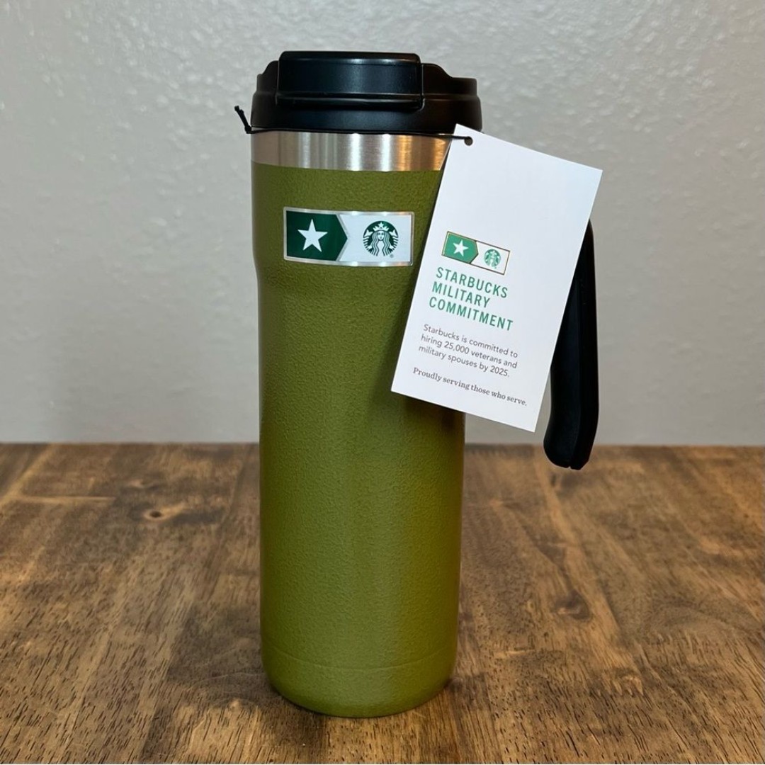 Starbucks Stanley Military Commitment Stainless Travel Mug Thermos Green 20oz