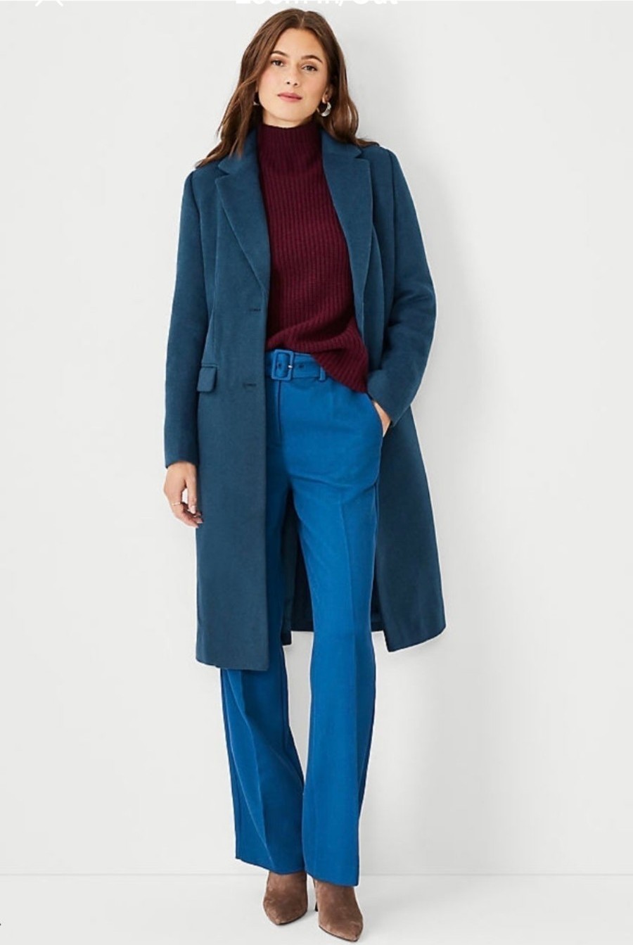 Ann Taylor Wool Blend Chesterfield Women Coat