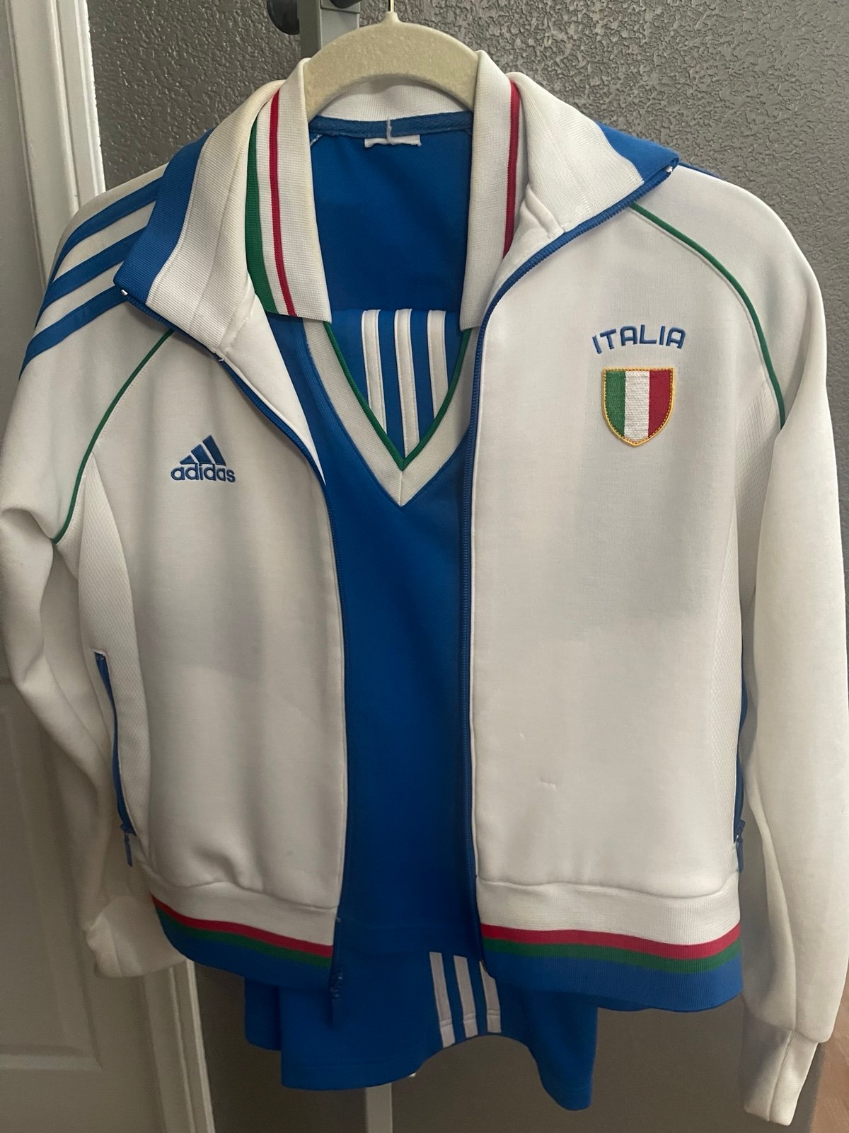 Vintage Women’s Adidas ITALIA Track Jacket Italy Del Piero Jersey Pants Soccer