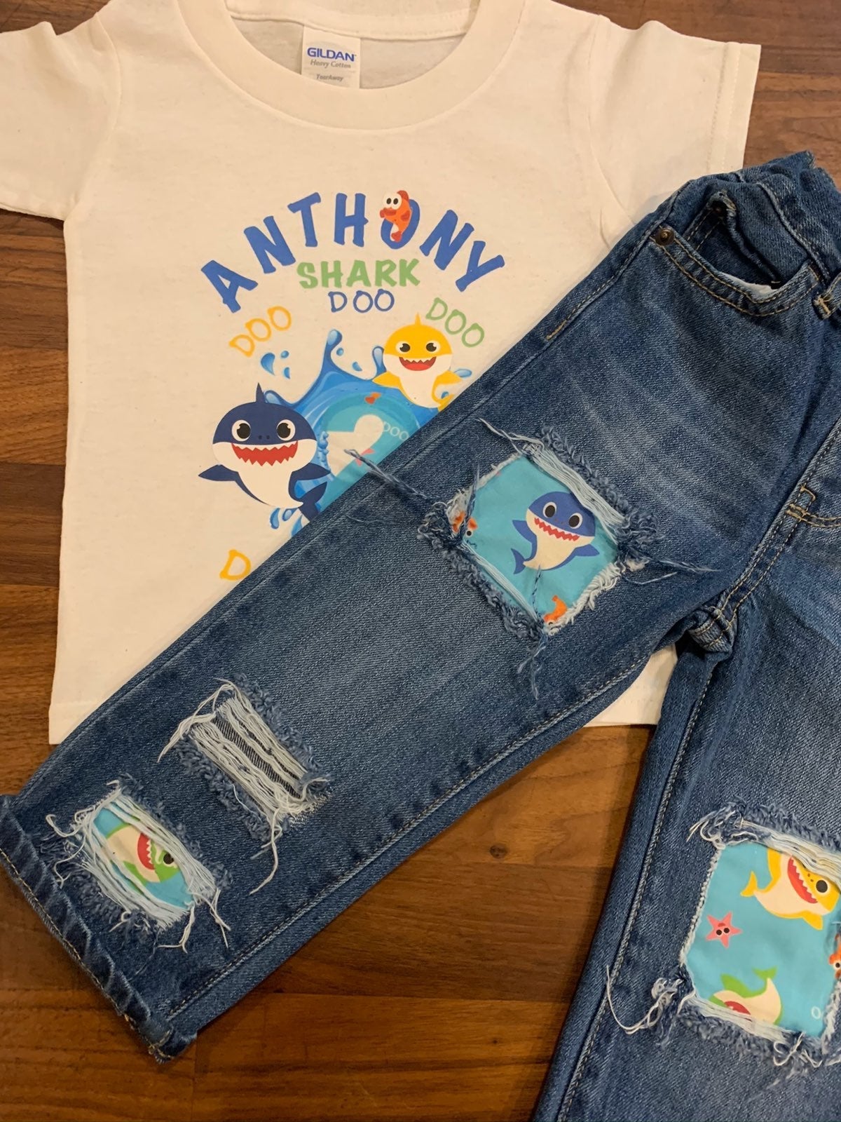 Custom baby shark outfit