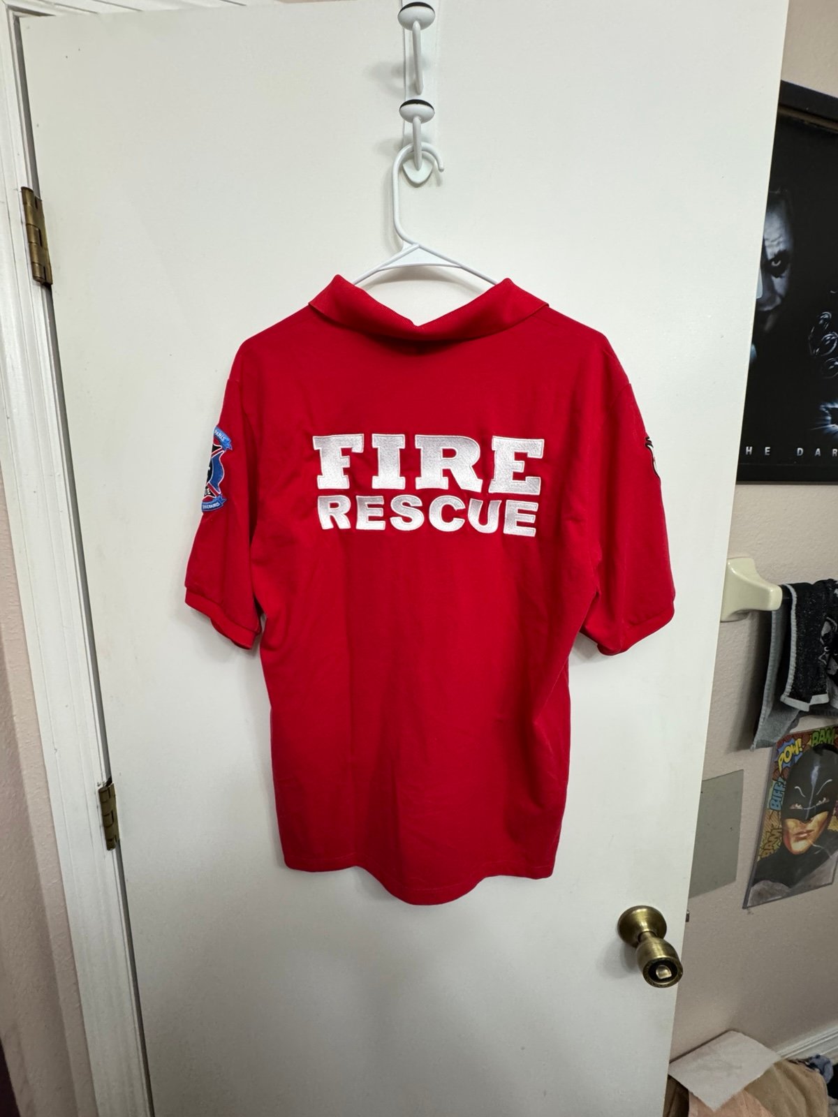 RARE Disneyland Paris Fire Department Polo Mickey Mouse Size Medium DLP CM