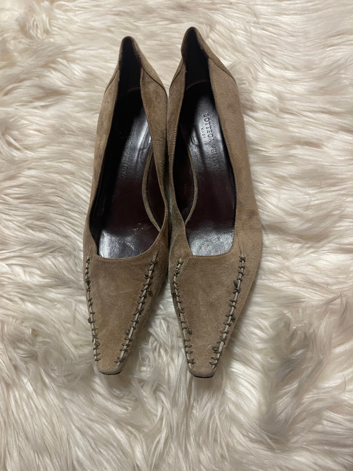 Bottega veneta suede kitten heels