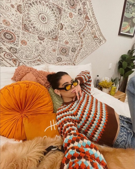 colorful pattern sweater