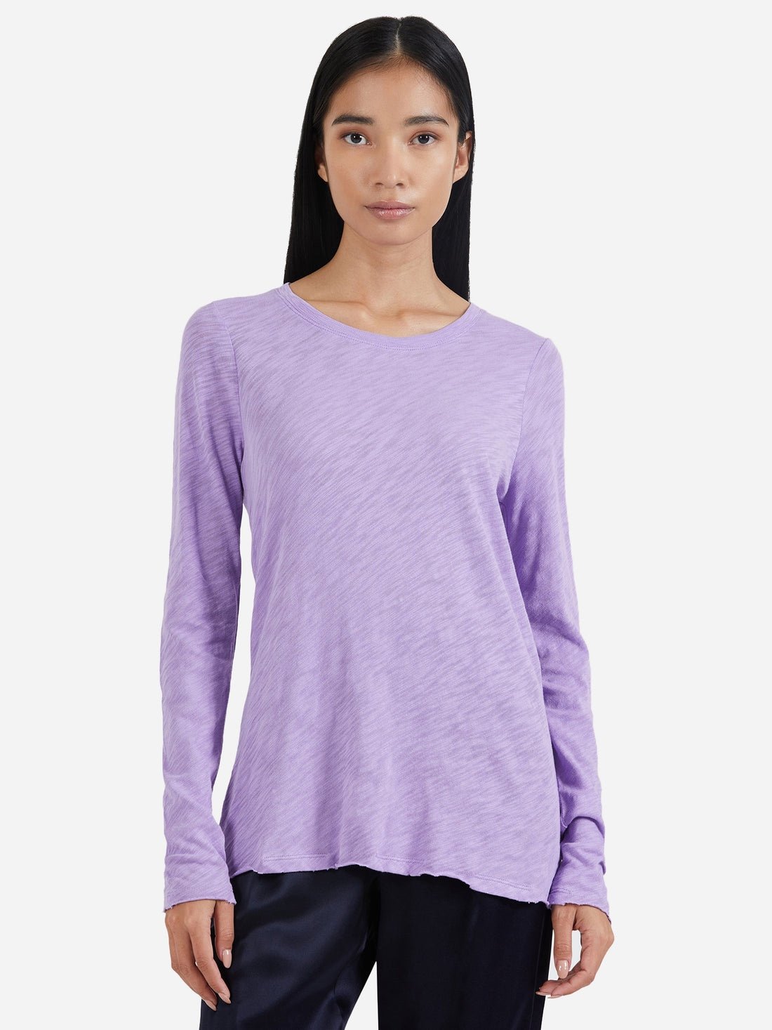 NWT ATM Distressed Slub Knit Long Sleeve T-Shirt 100% Cotton PERU Made XL
