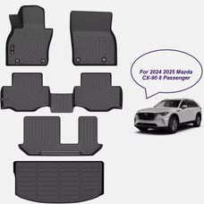 New 2024-2025 Mazda CX-90 Floor Mats And Cargo Liner 8 Seater Black