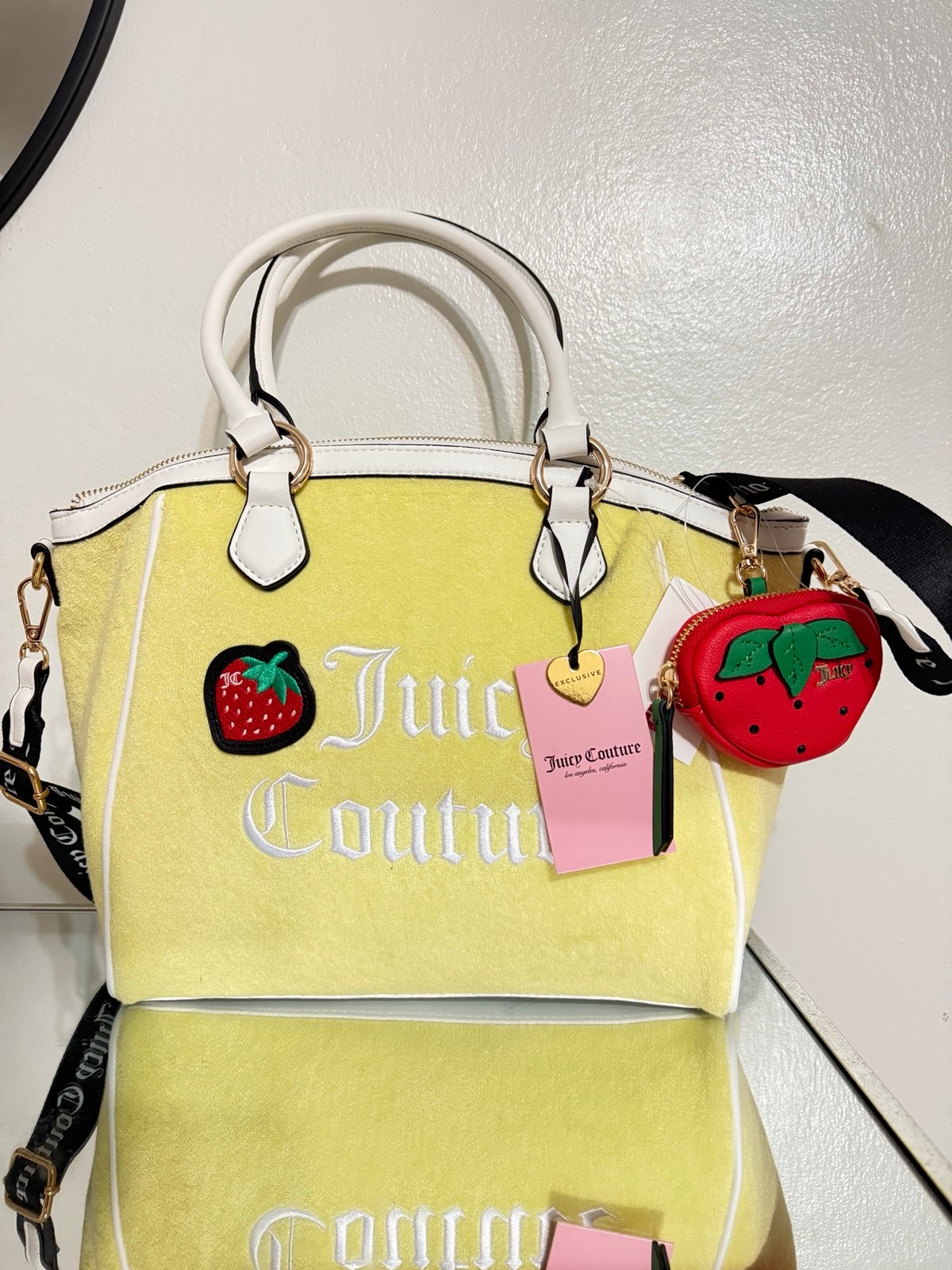Juicy Couture RARE vintage Lemons Vinyl coated LARGE Tote
