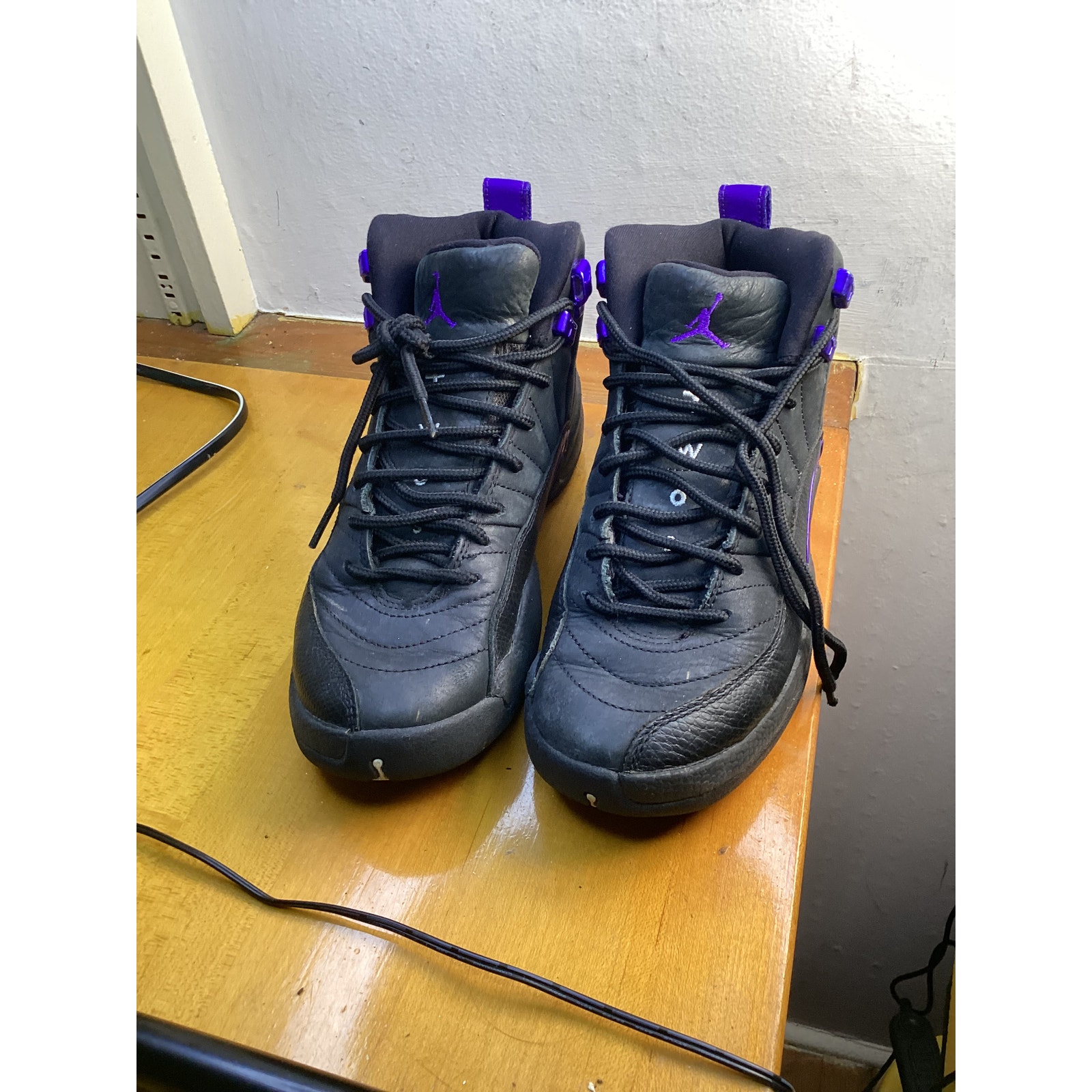 Nike Air Jordan 12 Retro Black Edition Dark Concord Sneakers SIZE 4.5