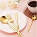 SHEIN Stainless Steel Gold Plated 16pc Silverware