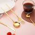 SHEIN Stainless Steel Gold Plated 16pc Silverware