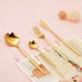 SHEIN Stainless Steel Gold Plated 16pc Silverware
