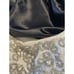 AIDAN MATTOX ~ Ivory Beaded Halter Bodice Black Chiffon Formal Gown Size 6