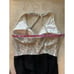 AIDAN MATTOX ~ Ivory Beaded Halter Bodice Black Chiffon Formal Gown Size 6