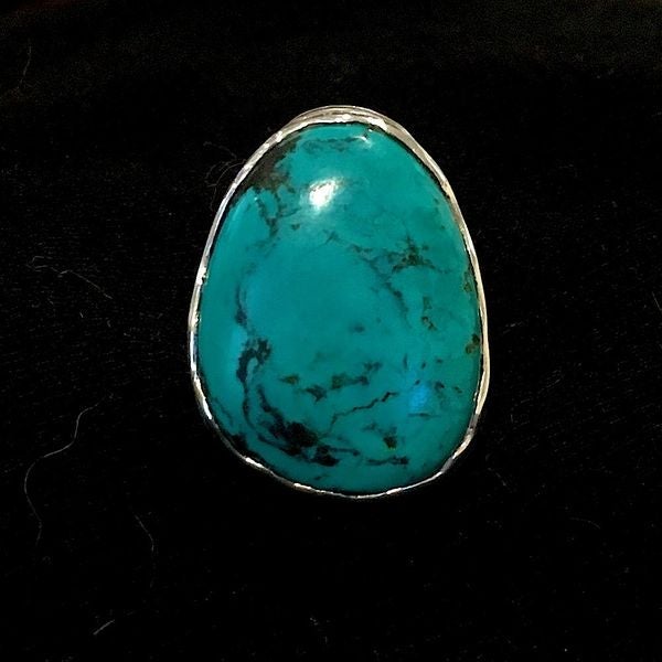 SILPADA Tumbled Turquoise Sterling Silver Statement Ring Sz 6