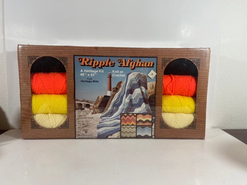 Ripple Afghan Knit/ Crochet kit