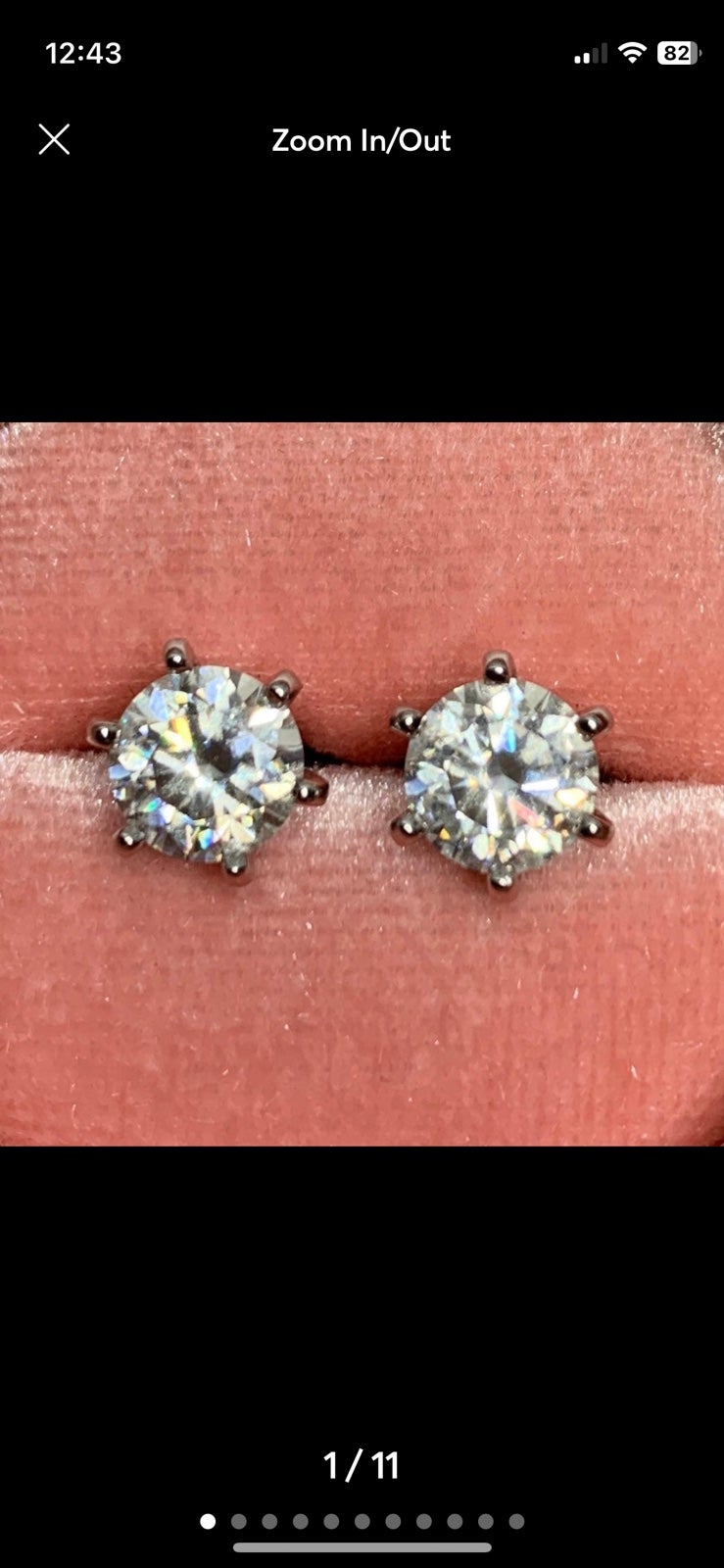 Round brillian tiffany style diamond ear