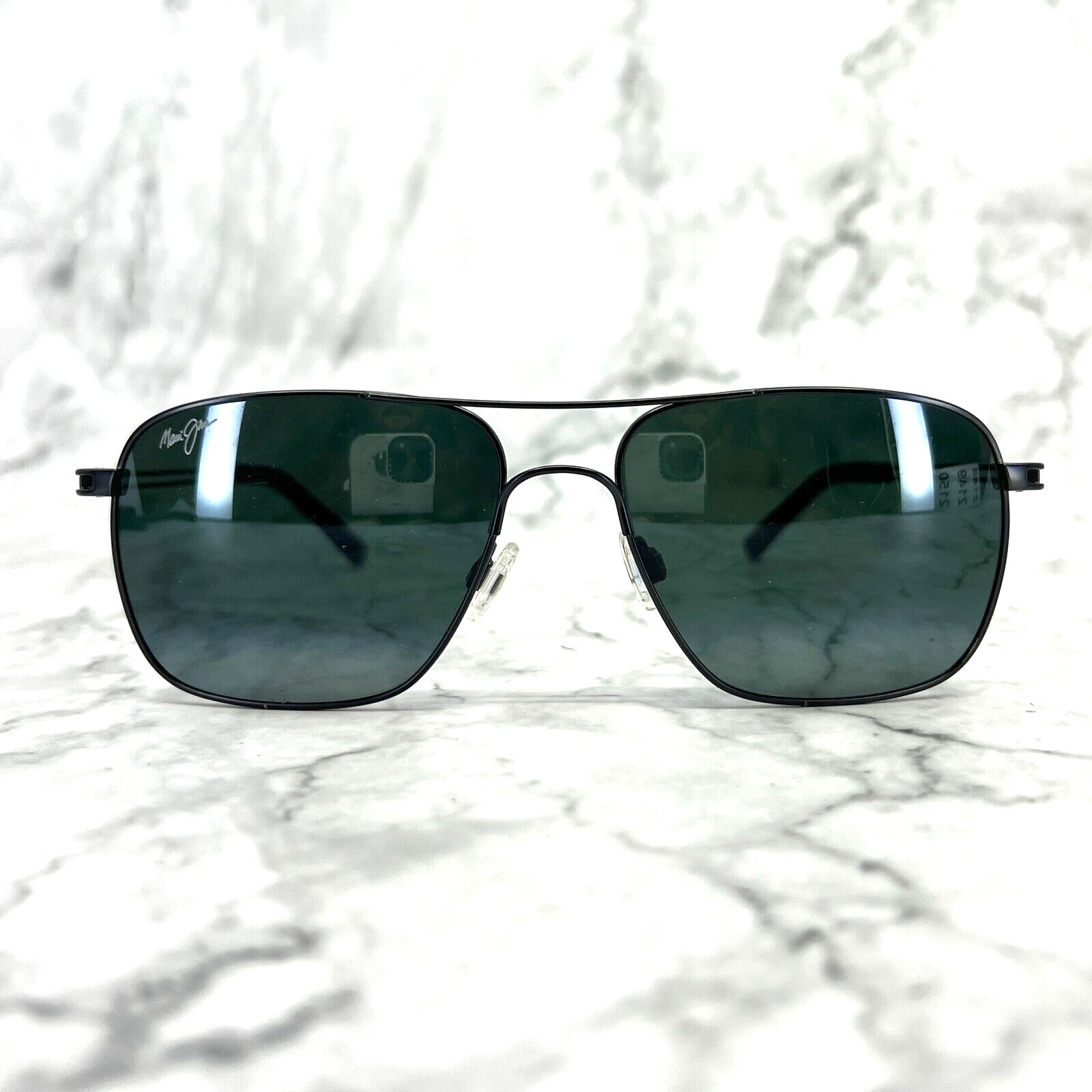 Maui Jim Haleiwa MB-BG MJ328-02D Aviator Sunglasses Black Frame 56-16-140