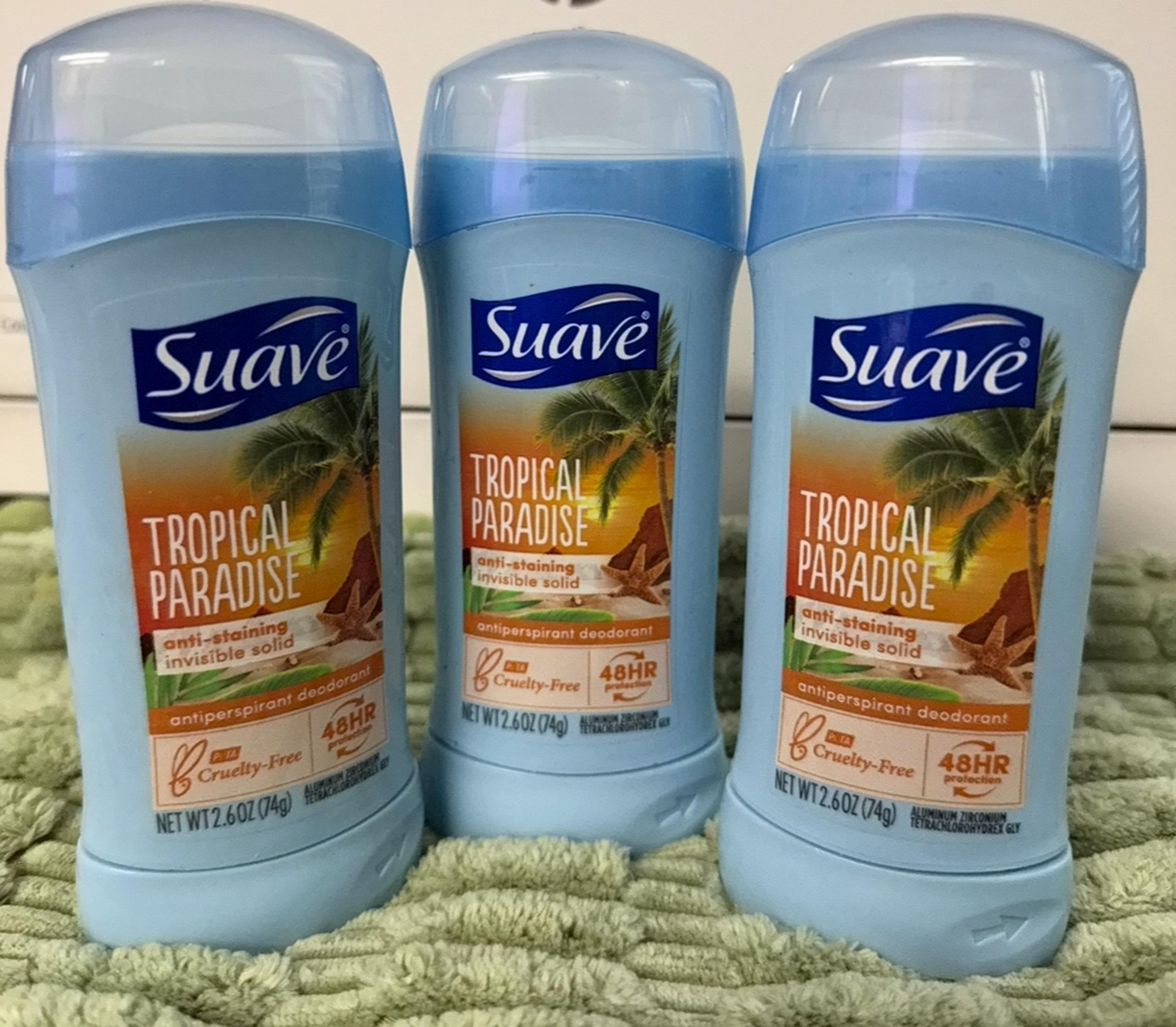 SUAVE TROPICAL PARADISE DEODORANT (3 pack)
