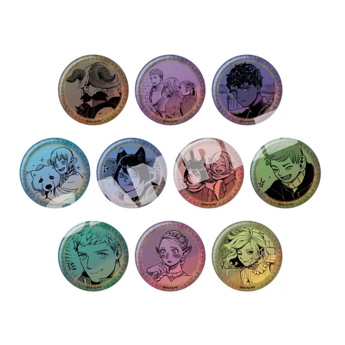 Delicious in Dungeon (Manga) Holographic Button Badge Whole Box