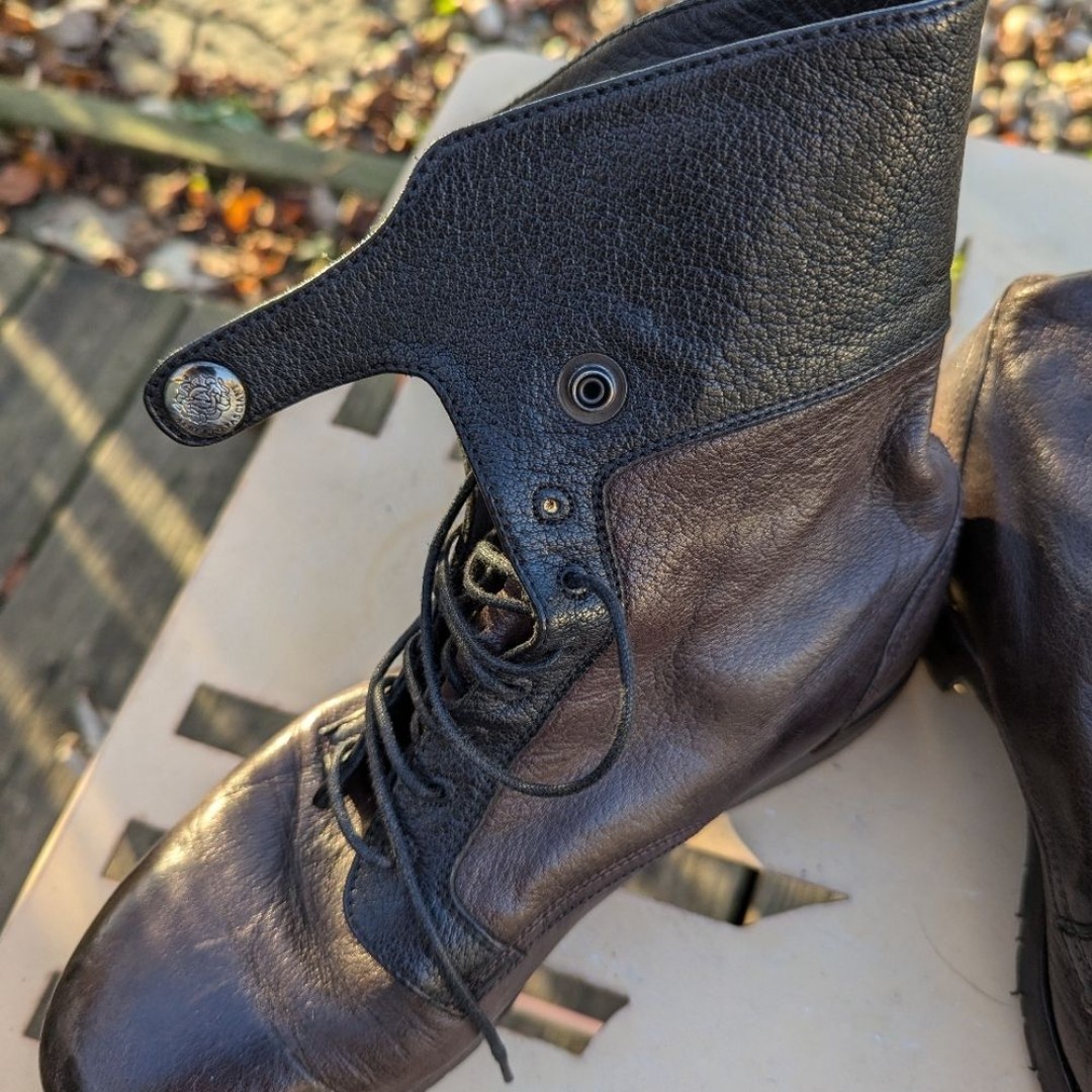 Women's Berto Fasciani Hand Made in Italy Leather two tone boots Sz 8m