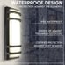 LUXRITE LED Outdoor Wall Light, 15.75in Modern Outdoor Wall Sconce, 3CCT 3000K 4