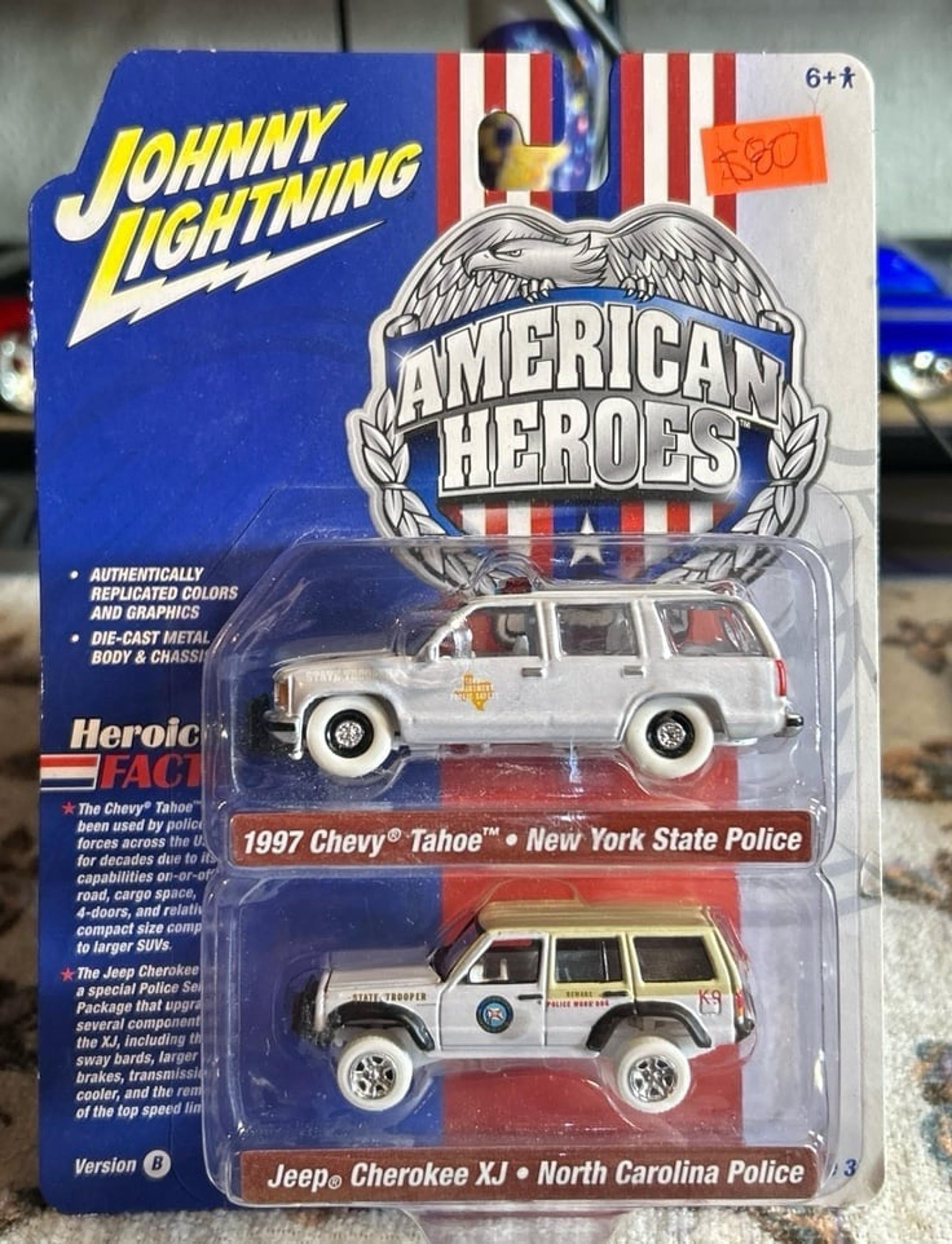 Johnny Lightning Chase  Chevy Tahoe  Jeep cj7 American Hero’s (ERROR)