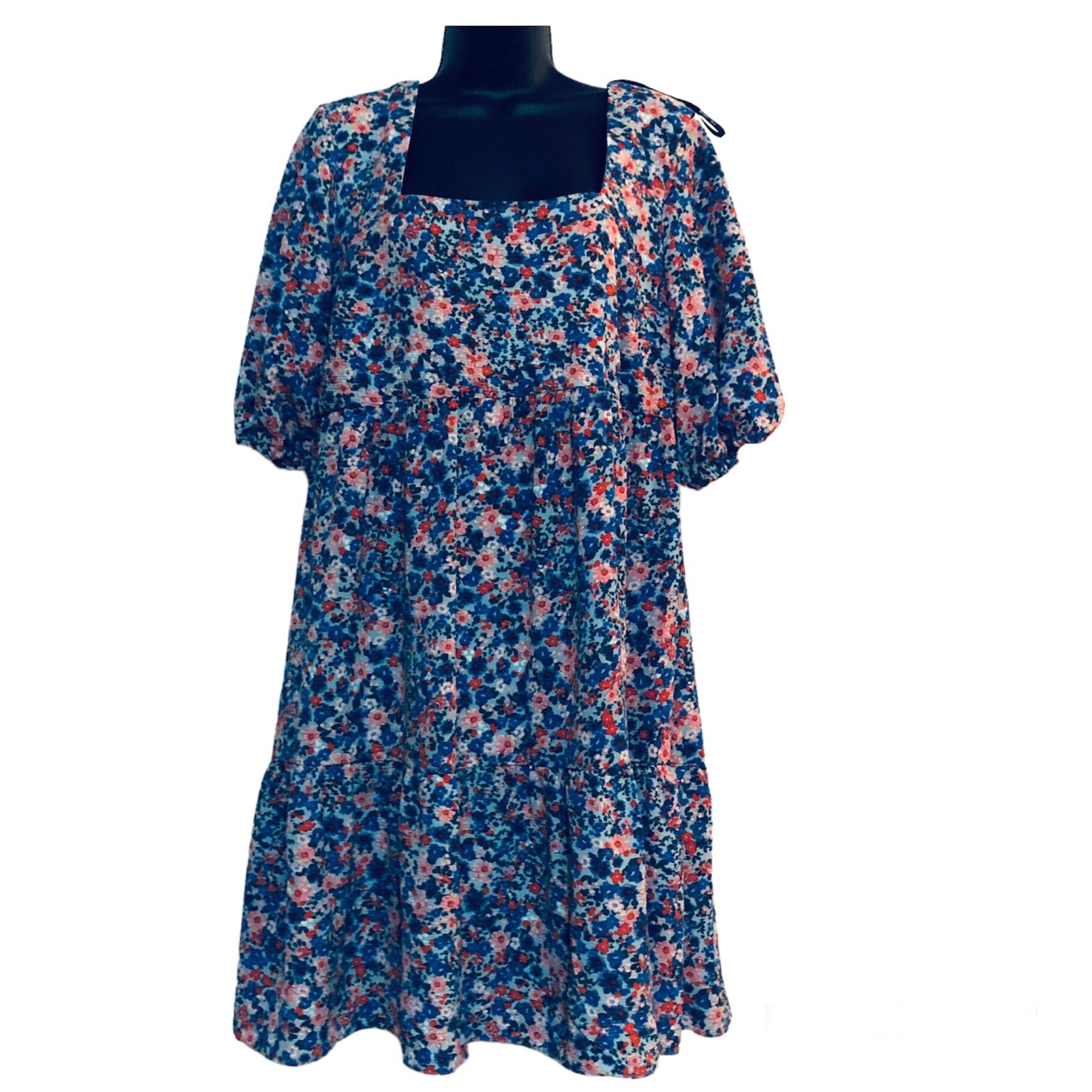 BCBG Paris Tie Back Floral Chiffon Dress | Sz. XL