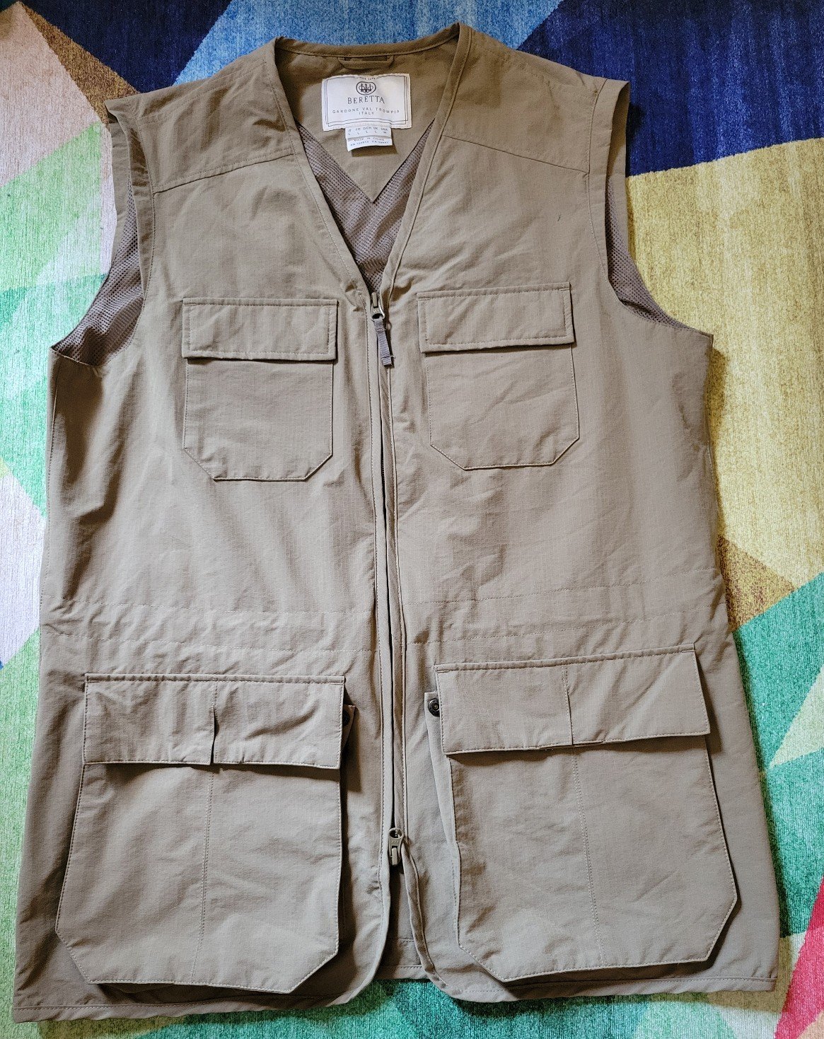 Beretta Gardone Val Trompia Italy Pre-Owned Men's Vest Size Medium Green Olive