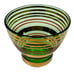 Vintage Borske Sklo Shot Glass Emerald Green Gold Red Band Lot 6 Wide Mouth