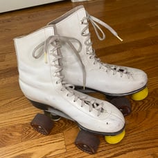 Vintage white roller skates