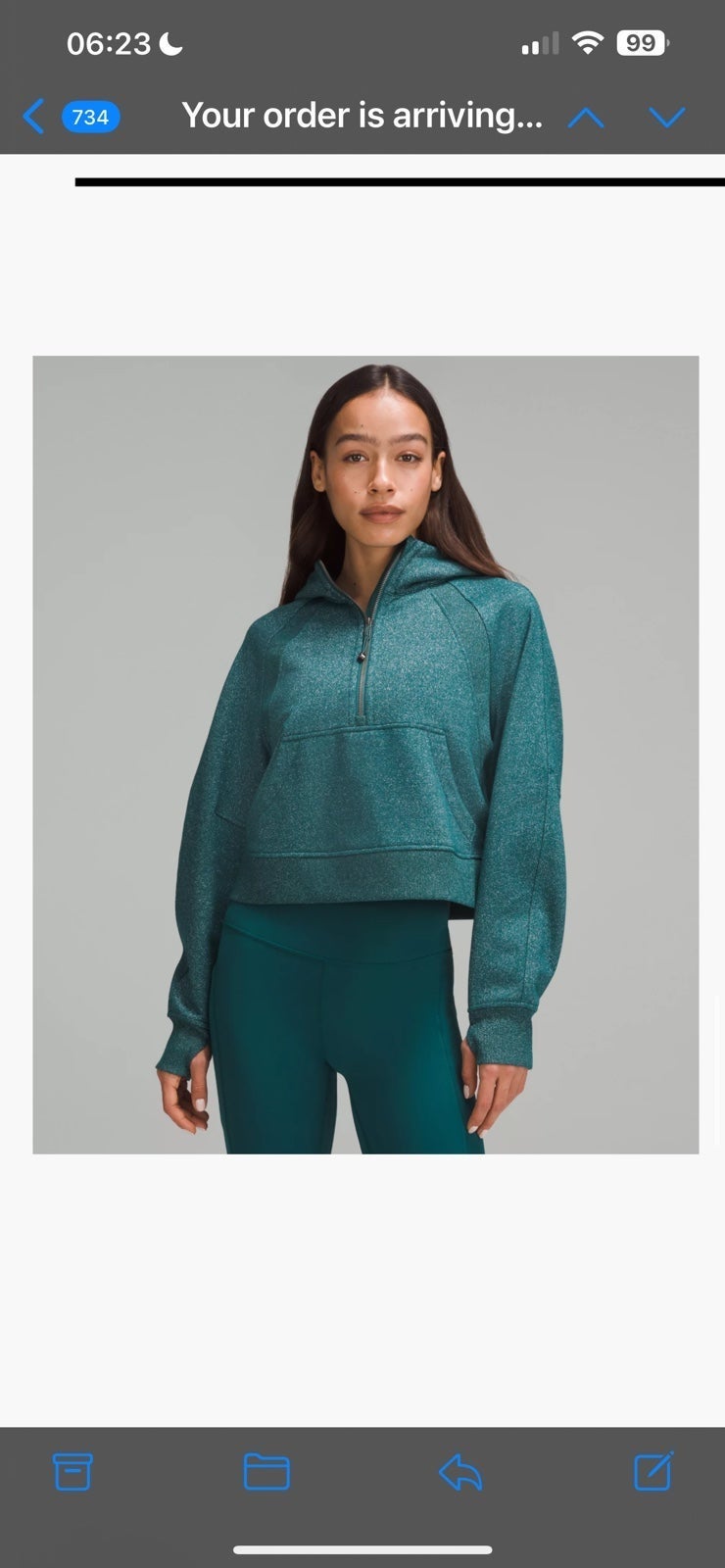 Limited edition lululemon spark scuba oversized half-zip hoodie