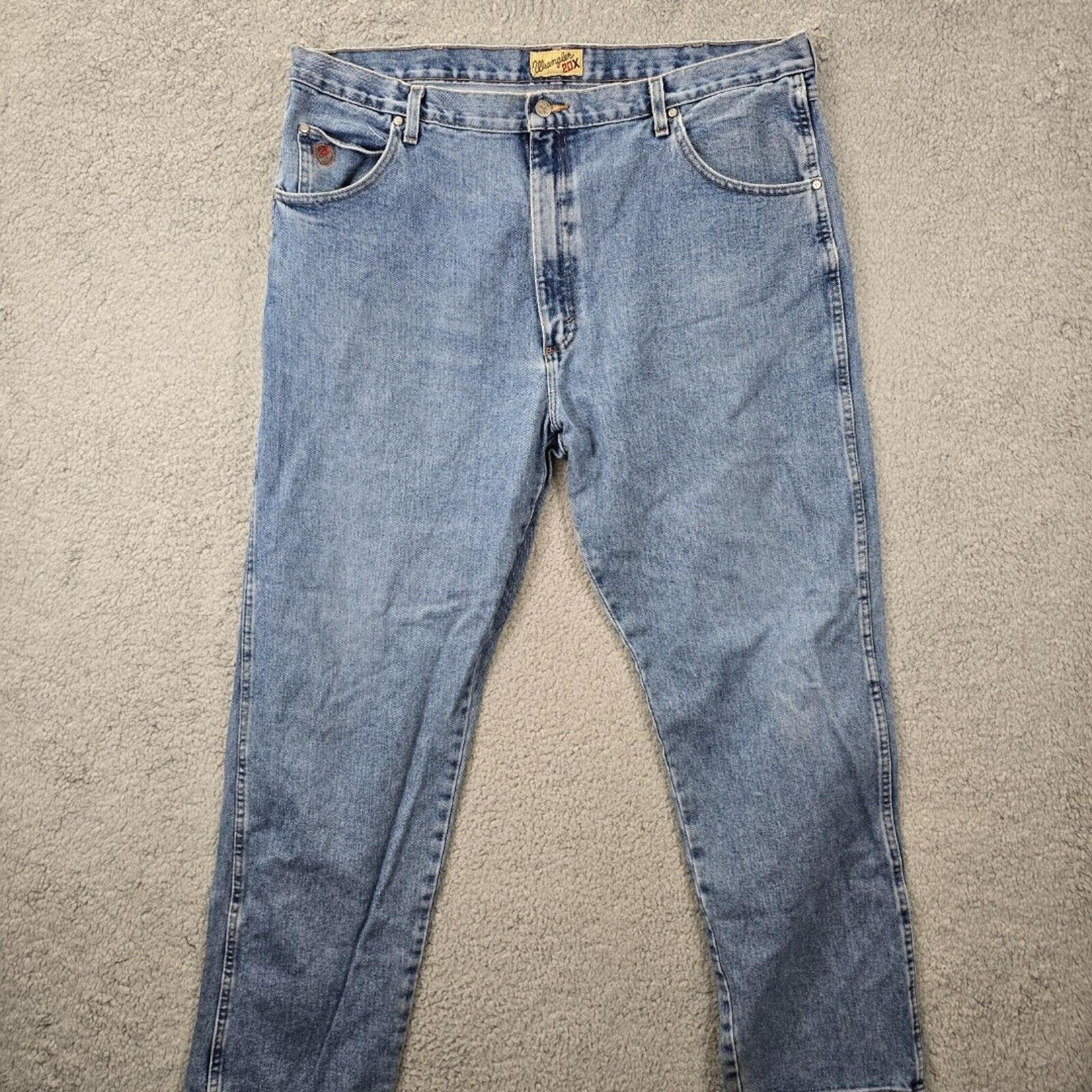 Wrangler 20X Men's Blue Relaxed Baggy Jeans Size 42x 32