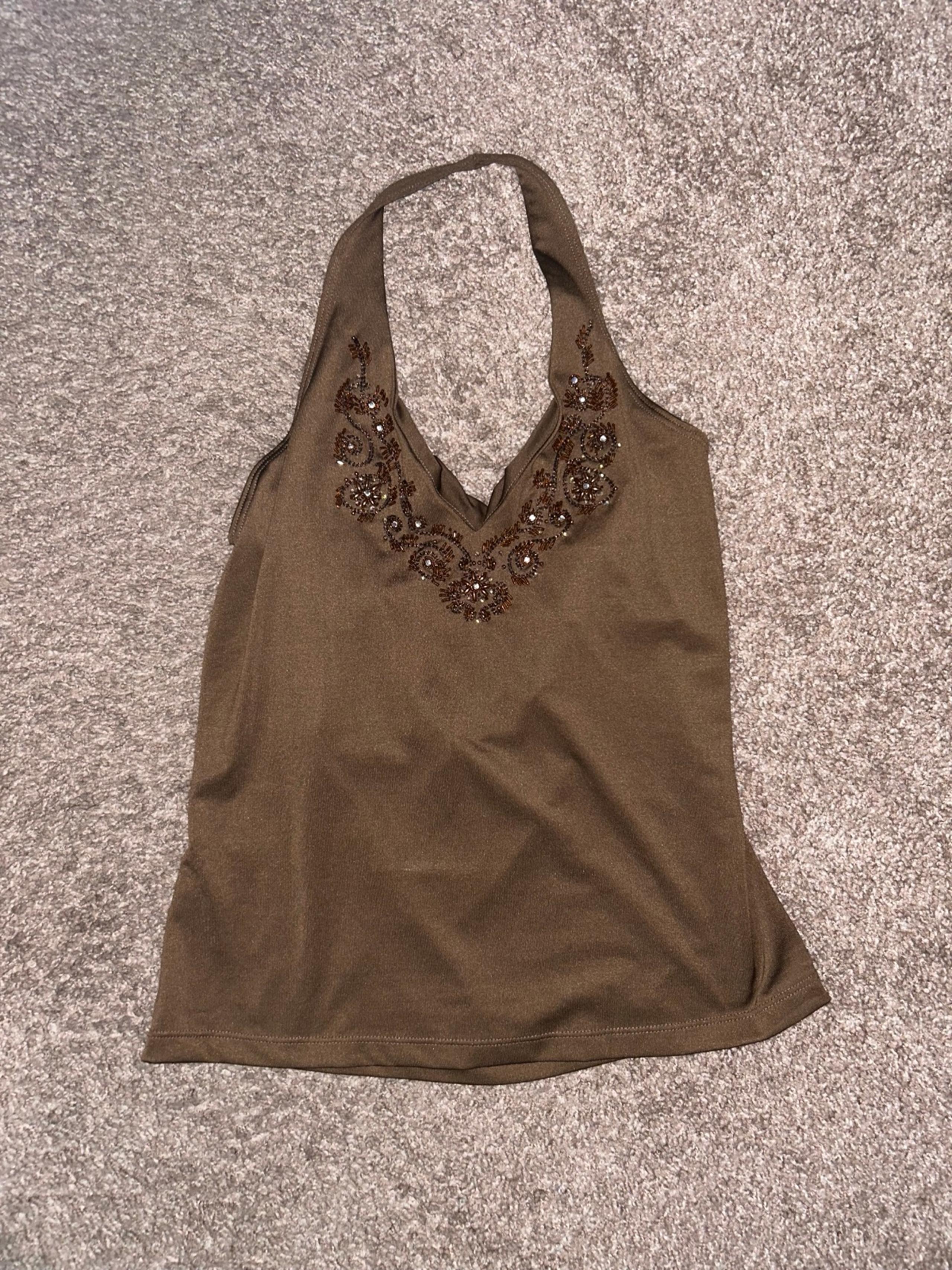 Beaded halter top
