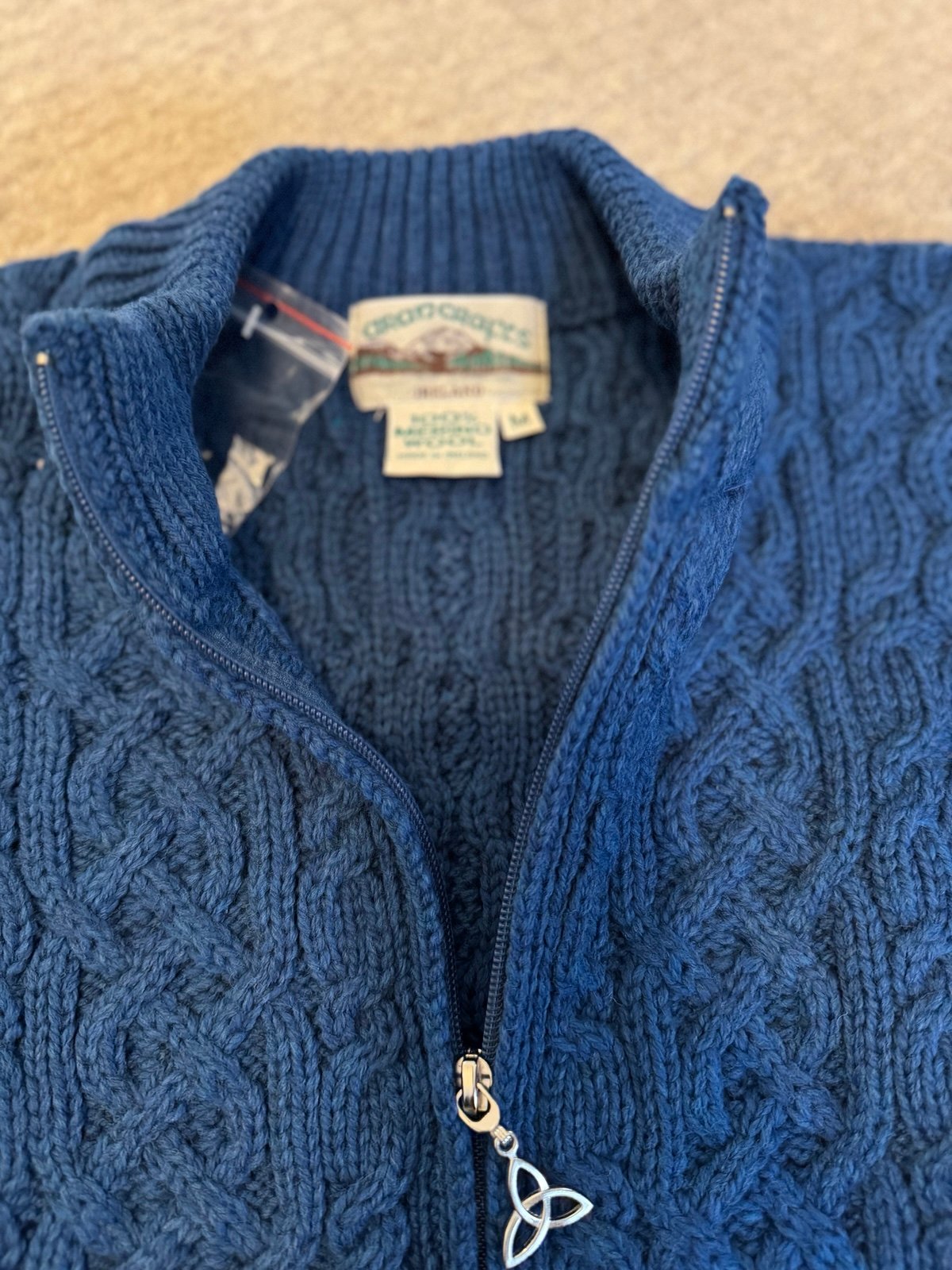 Aran Crafts Unisex Merino Wool Sweater - M