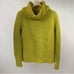 Banana Republic Italian Yarn Mixed Stitch Lime Bright Green Cowl Ribbed Sweater
