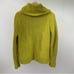 Banana Republic Italian Yarn Mixed Stitch Lime Bright Green Cowl Ribbed Sweater