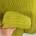 Banana Republic Italian Yarn Mixed Stitch Lime Bright Green Cowl Ribbed Sweater
