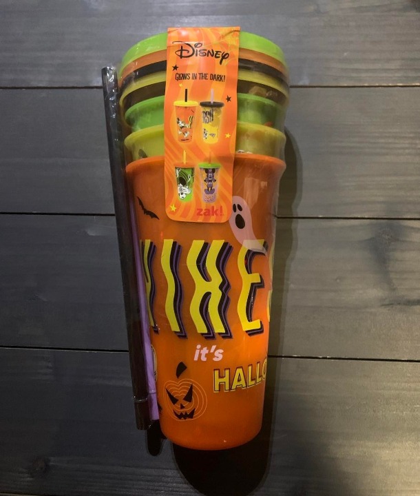 Zak! Halloween Disney Mickey Glow Changing Cup Set New